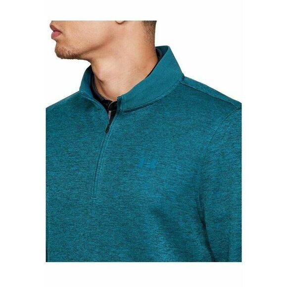 Under Armour 1281267 417 Storm Teal Blue Men Sz M Golf 1/4 Zip LS Sweater Fleece - Picture 3 of 7